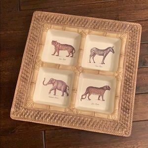 Raymond Waites Empire Safari Serving Tray EUC!